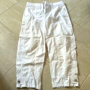 Chicos white cotton crop pants size 0